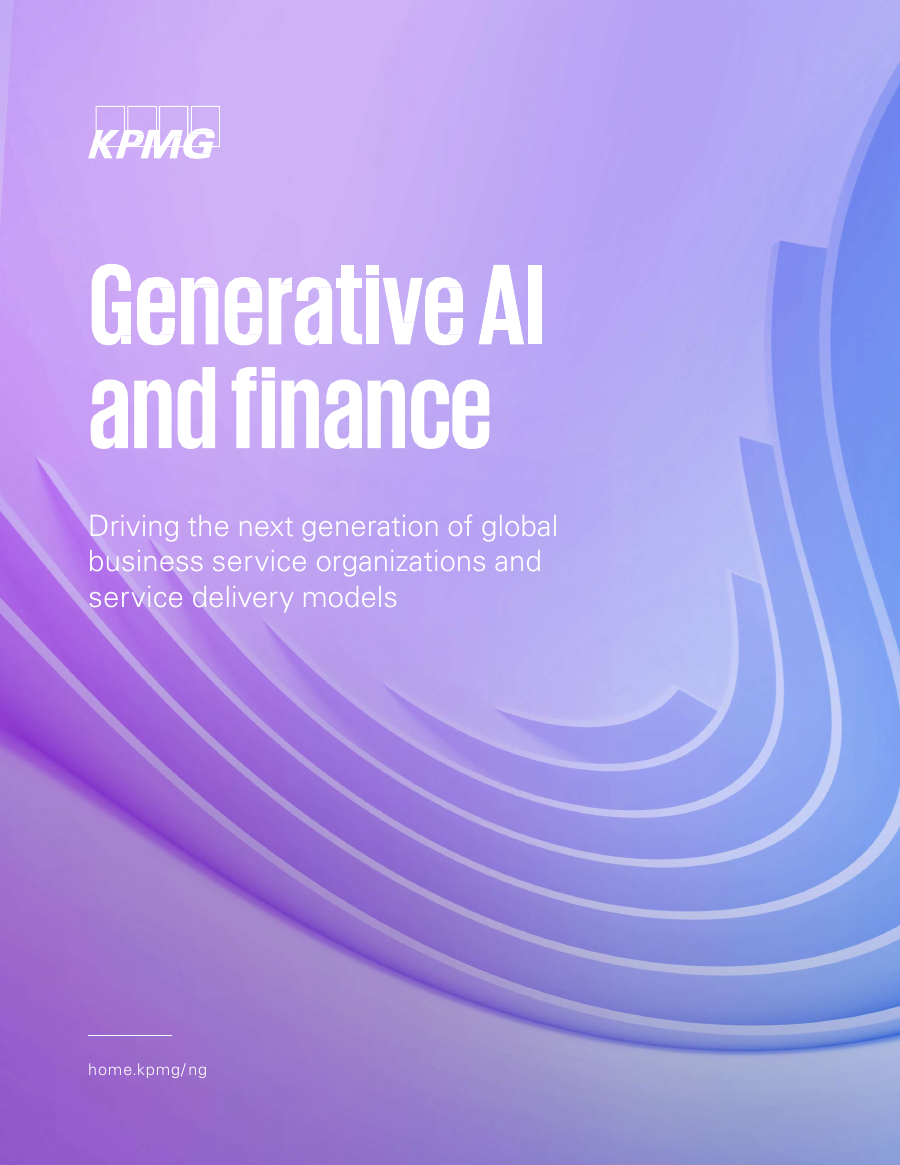 KPMG Generative AI and Finance preview